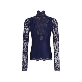 Paco Rabanne Long-sleeved Lace Top
