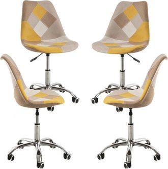 Regalos Miguel Regalos Miguel - Packs Sillas - Pack 4 Sillas Neo Patchwork - Amarillo