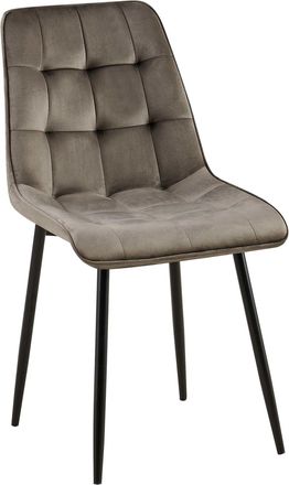 Clp Silla de comedor con patas de metal y asiento de Terciopelo Antracita