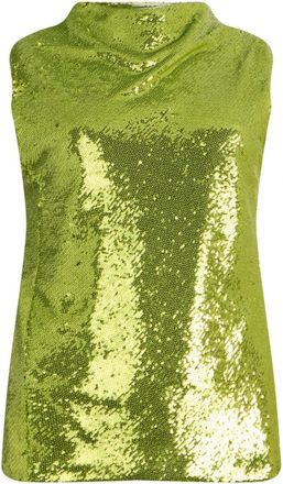 Philosophy di Lorenzo Serafini Mouwloze Sprankelende Top - Dames - Tops zonder mouwen - Groen - S - Polyester - Tops