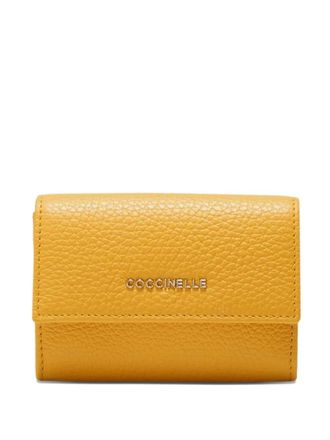 Coccinelle leather cardholder - women - Grained Calf Leather - One Size - Yellow