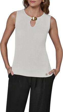 DKNY Rib Tank in Cream at Nordstrom, Size X-Small
