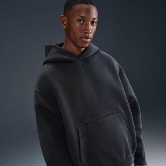 Nike Mens Tech Fleece Oversized Hoodie in Grey | HV6535-060