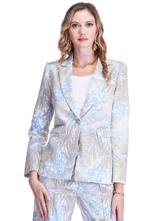 Jade Yoga Brietta Button Down Blazer In Desert Palm