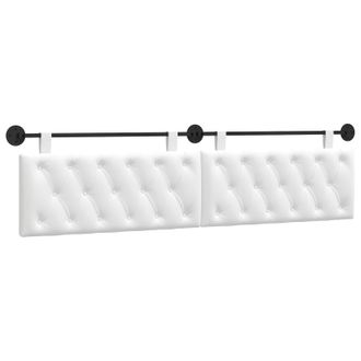 vidaXL Cabecero Colgante Blanco Tela Vidaxl