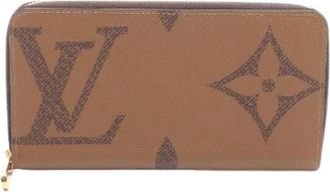 Louis Vuitton Pre-owned Wallets, female, Brown, Size: ONE SIZE Pre-owned Zippy Wallet Monogram Giant Reverse Long Wallet