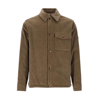 Burberry Gepolsterd Corduroy Overhemd - Heren - Jassen - Bruin - Maat: L Corduroy