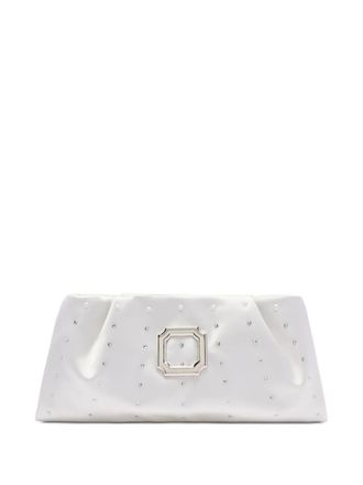 Malone Souliers Vittoria crystal-embellished clutch - women - Satin - One Size - White