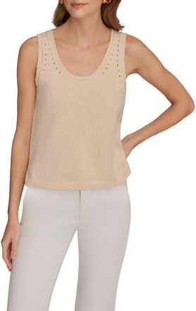 DKNY Pointelle Stitch Sweater Tank in Scallop Shell at Nordstrom, Size X-Small
