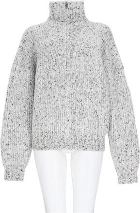 Isabel Marant Chunky Knit Sweater with High Turtleneck and Ribbed Texture