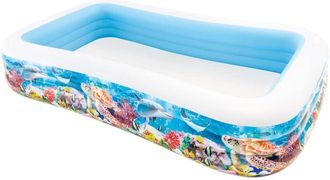 Intex Piscina Familiar Swim Center Dise&ntilde;o Vida Marina 305x183x56 Cm