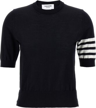 Thom Browne Blue 4-Bar Wool T-shirt
