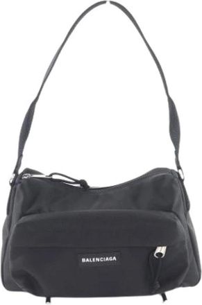 Balenciaga Pre-owned Vintage Nylon Schoudertas - Dames - Vintage Schoudertas - Zwart - ONE Size - Nylon - Vintage