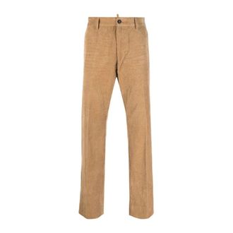 Dsquared2 Straight Trousers, male, Brown, Size: XL Trousers