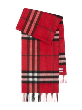 Burberry Red Signature Check Scarf