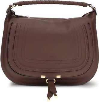 Chlo&eacute; Calf Leather Shoulder Bag Brown