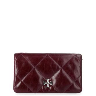 Tory Burch Tory Burch, Cross Body Bags, female, Red, Size: ONE SIZE Red Leather Mini Diamond Quilted Bag