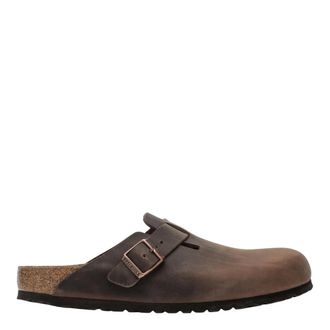Birkenstock Mules, male, Brown, Size: 11 US Boston Narrow Fit