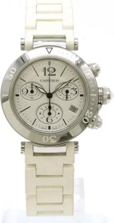 Cartier Pre-owned Vintage Roestvrijstalen Horloge - Dames - Vintage Horloges - Grijs - ONE Size - Vintage