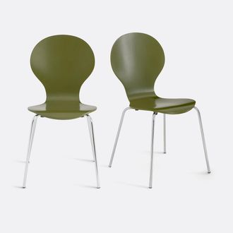 La Redoute Interieurs Set van 2 stapelbare stoelen, Lenon