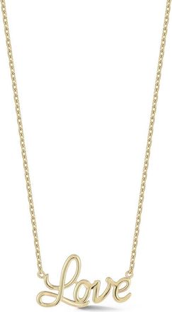 Ember Fine Jewelry 14K Gold Love Pendant Necklace at Nordstrom Rack