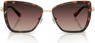 Michael Kors Sea Island 55mm Gradient Butterfly Sunglasses in Luggage Tortoise /Brown at Nordstrom