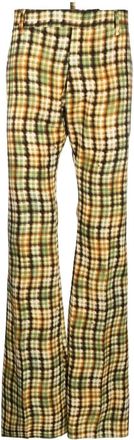Dsquared2 check-pattern cotton trousers - men - Polyester/Cotton - 46 - Yellow