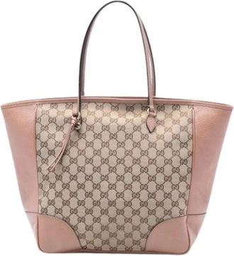 Gucci Pre-owned Tote Bags, female, Pink, Size: ONE SIZE Pre-owned Leather Tote