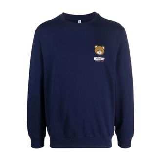 Moschino Hombre, Sudaderas, Azul, Talla: L