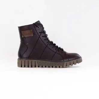 Rieker Womens Lace-Up Boot In Brown