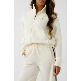 Guess Olympe Front Zip Jacket in Light Ivory at Nordstrom, Size X-Large