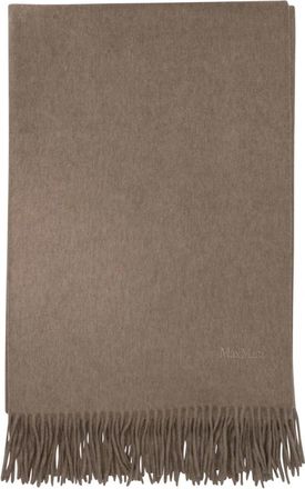 Max Mara Bruine Cashmere Stola Franje Sjaal - Dames - Wintersjaals - Bruin - ONE Size - Kasjmier - Accessoires
