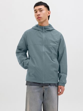 Jack & Jones Softshellparka JACK & JONES JORVESTERBRO HOOD JACKET SN, Herren, Gr. XS, grau (stormy weather), Web, Obermaterial: 100% Polyester, unifarben, regular 