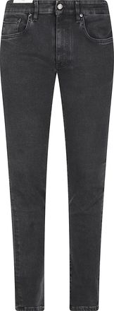 Pantaloni Torino Black Samba Slim-Fit Faded Denim Jeans