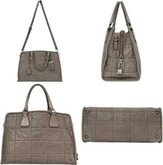 Prada Pre-owned Handbags, female, Gray, Size: ONE SIZE Pre-owned Vintage Handbag