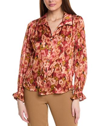 Vince Camuto Collared Button-Down Blouse