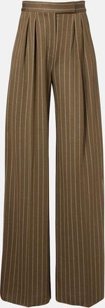 Max Mara Pinstripe pleated wide-leg pants
