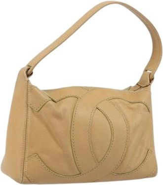 Chanel Pre-owned Shoulder Bags, female, Beige, Size: ONE SIZE Pre-owned Vintage Hand Bag