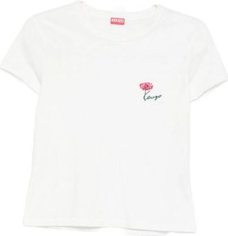Kenzo Top - Dames - T-shirts - Wit - L - Denim - Tops