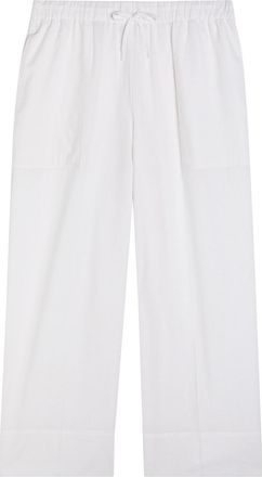 Toteme Wide-leg Cotton and Linen-blend Trousers - White - 34 (UK6 / XS)