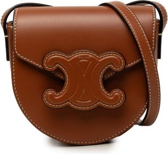 Celine Pre-owned Celine Mini Calfskin Cuir Triomphe Besace Crossbody Ladies ZU8PGQALP3AHWR66