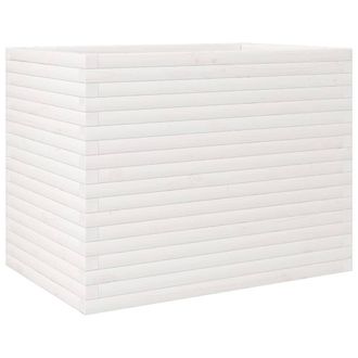 Berkfield Home Garden Planter White 90x60x68.5 cm Solid Wood Pine