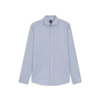BOSS Printed regular-fit shirt in cotton twill