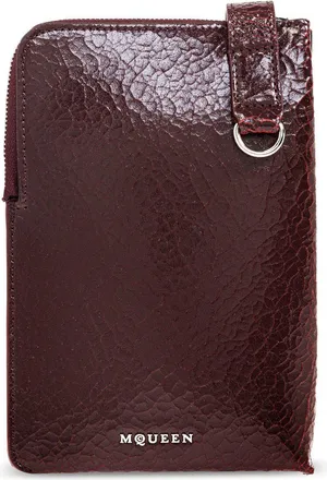 Alexander McQueen Pouch per smartphone con logo - Rosso
