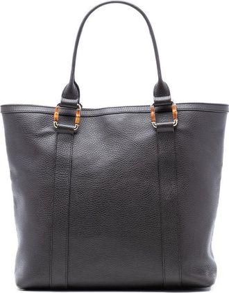 Gucci Pre-owned Gucci Grained Calfskin Bamboo Shopper Tote 339547 524947