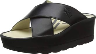 FLY London Womens Begs Slide Sandal In Black