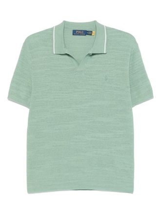 Polo Ralph Lauren Polo Pony-embroidered polo shirt - men - Linen/Flax/Cotton - L - Green