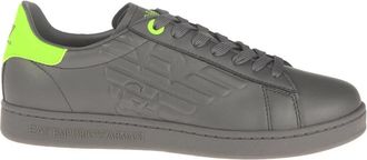 Emporio Armani Logo Rialzato Sneaker - Heren - Sneakers - Grijs - 41 EU - Leer - Schoenen