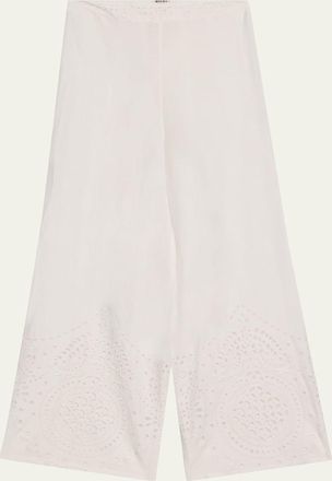 Bode Belvoir Broderie Anglaise Lace Pants