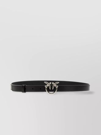 Pinko calf leather logo buckle belt